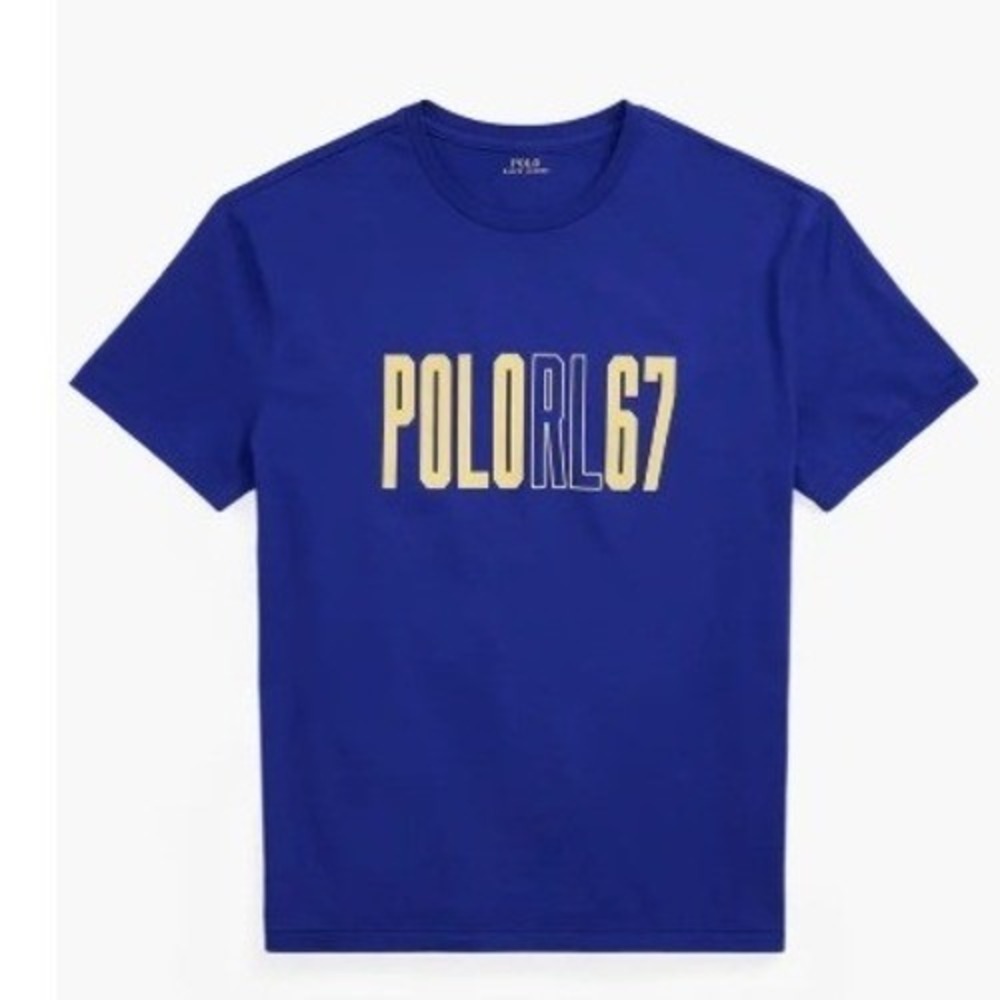 Polo Ralph Lauren Mens S/S Royal Blue 2X TALL Polo RL 67 Graphic T-Shirt